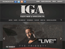 Tablet Screenshot of igatalentmgmt.com